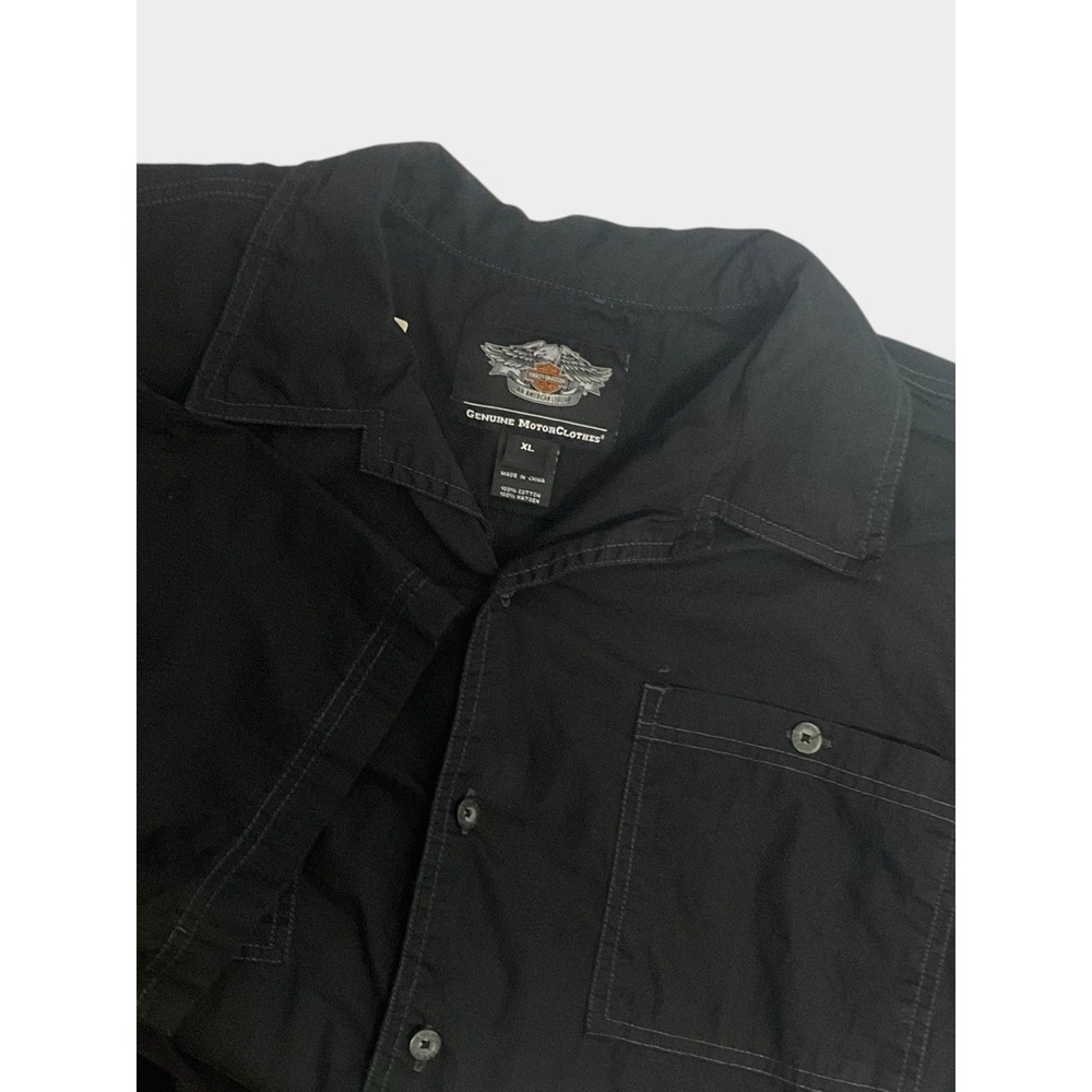 Vintage Harley-Davidson Mechanic Shirt XL Y2K Work Shirt Racing Button Up